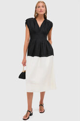 Multi Nicola Ramie Tank Midi Dress